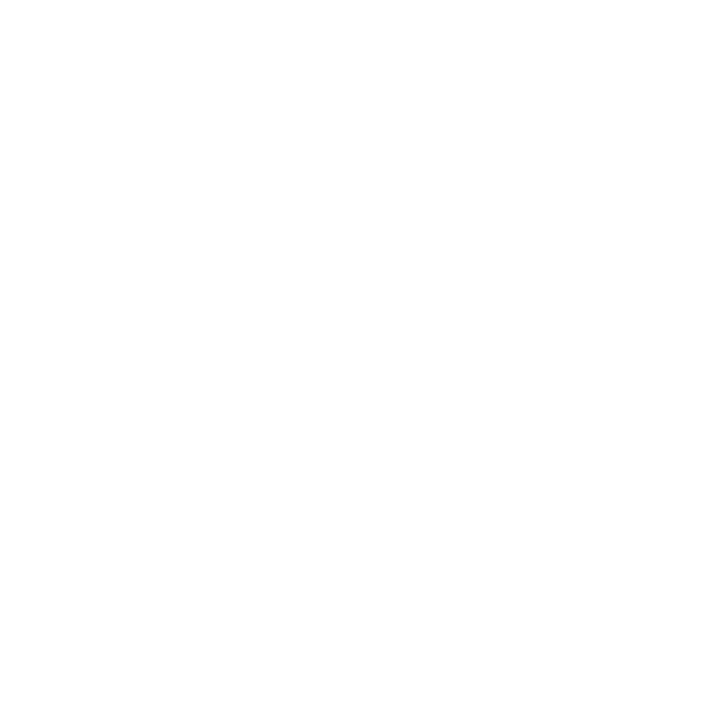 Smartphone Flat Logo #ffffff