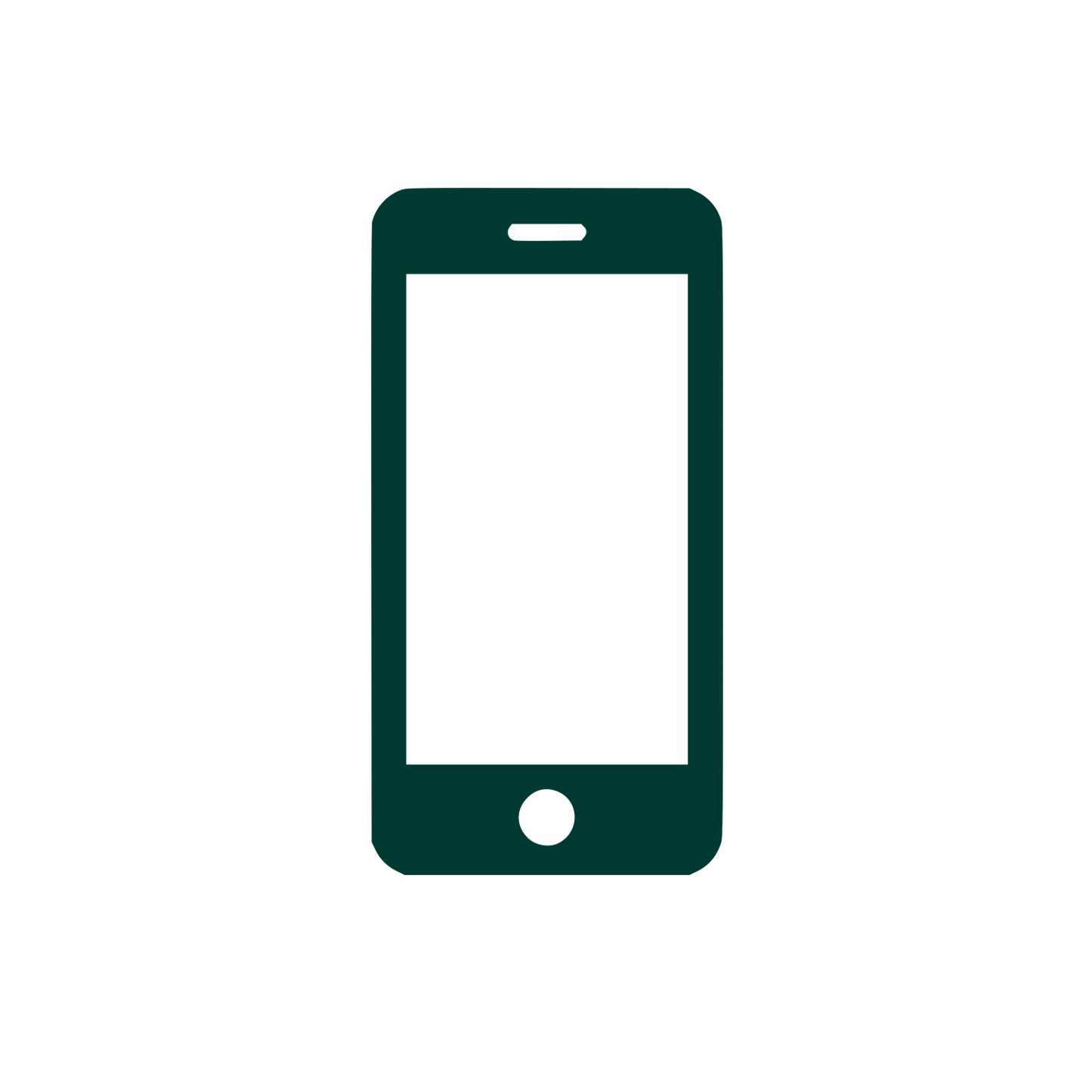 Smartphone Flat Logo #003932