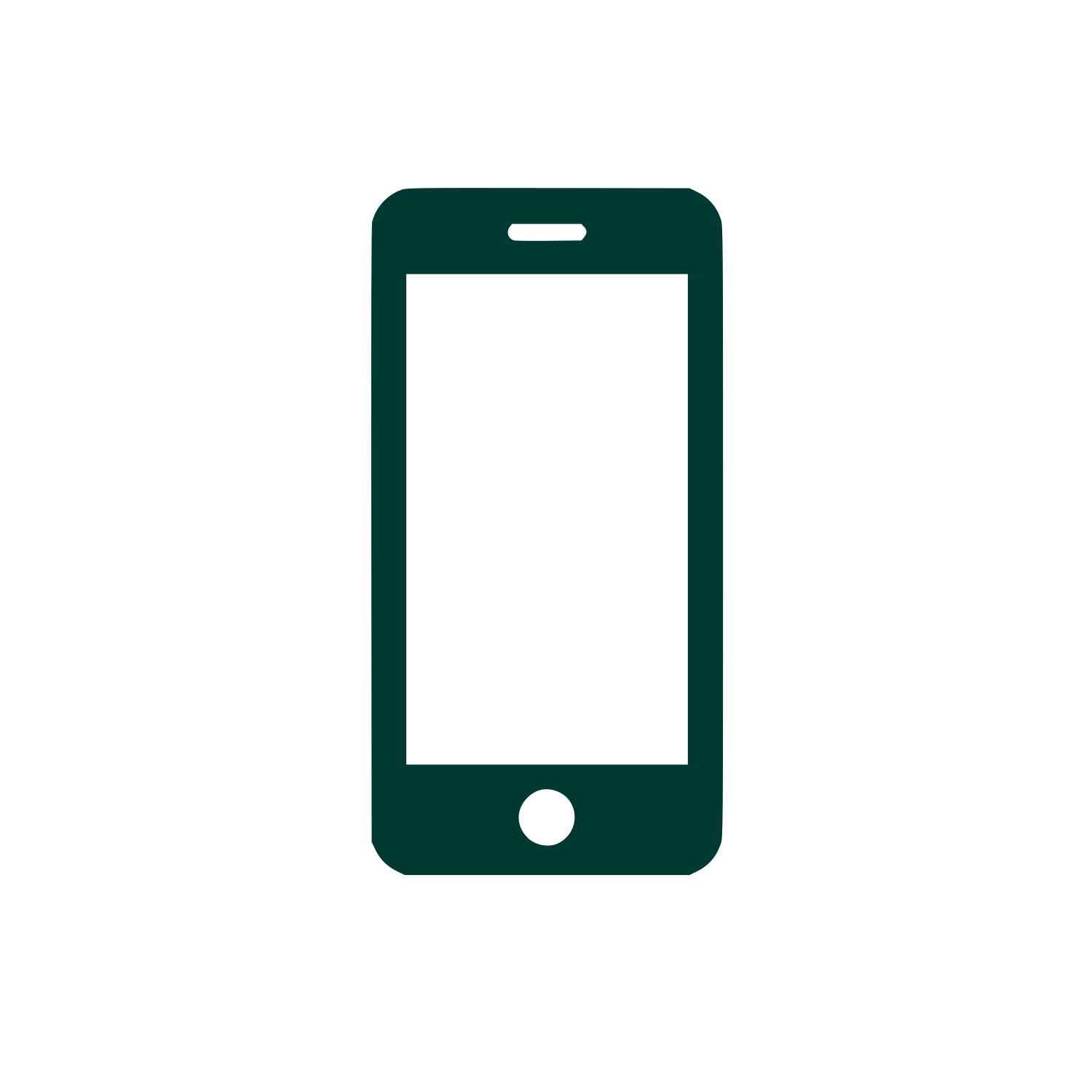 Smartphone Flat Logo #003932
