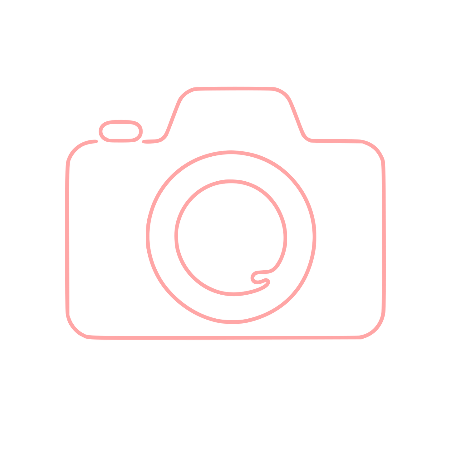 One Line Camera Logo #ffa6a6