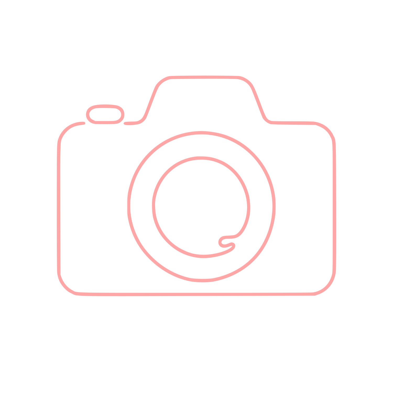 One Line Camera Logo #ffa6a6