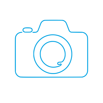 One Line Camera Logo #00a3e4