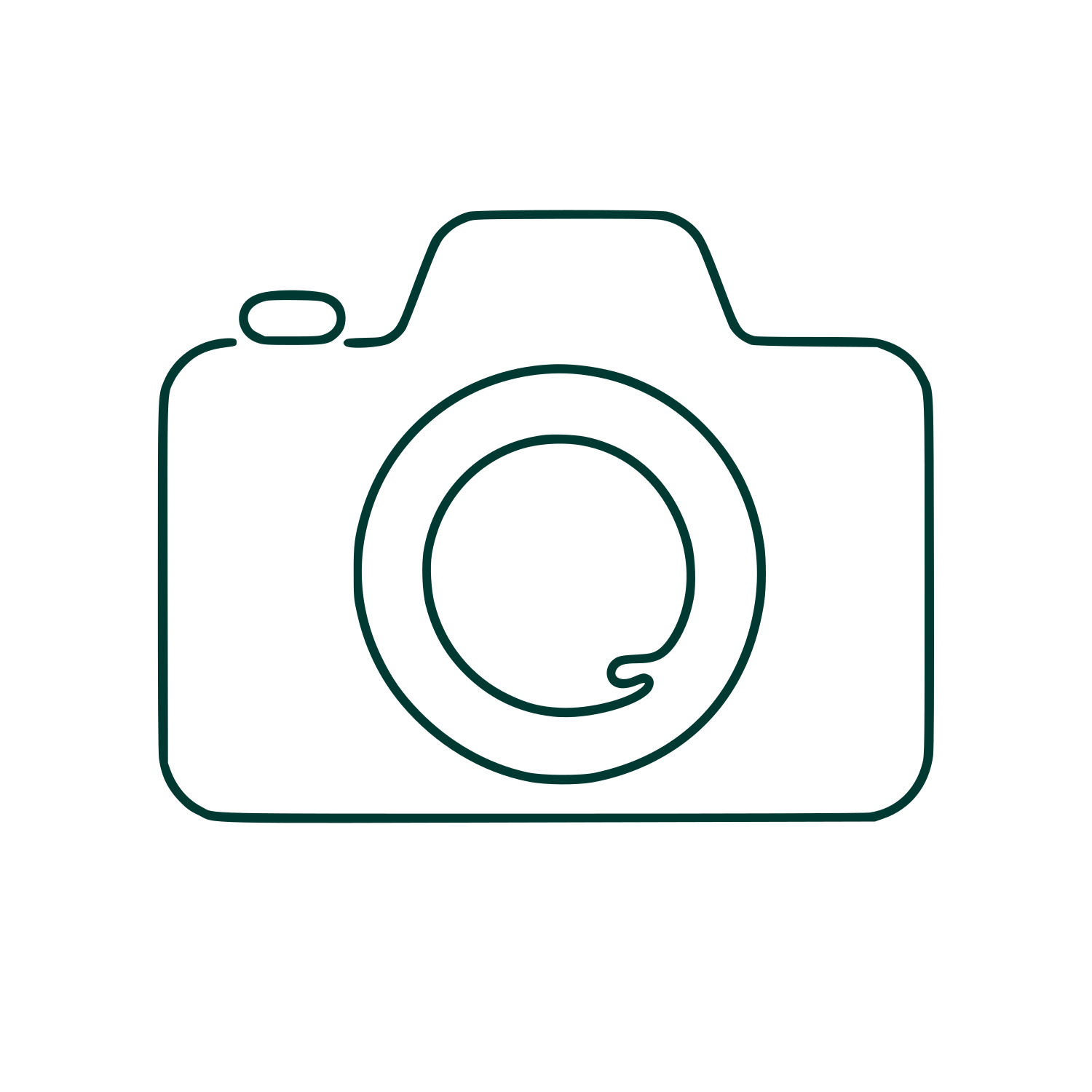One Line Camera Logo #003932