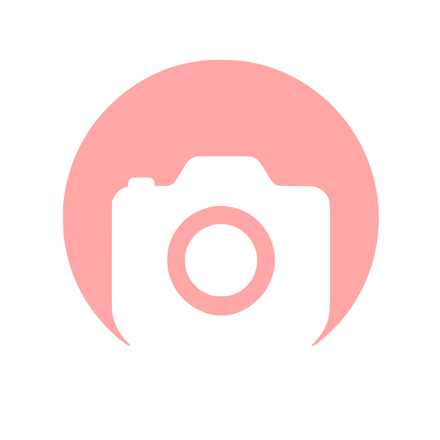 Camera in Circle Logo #ffa6a6