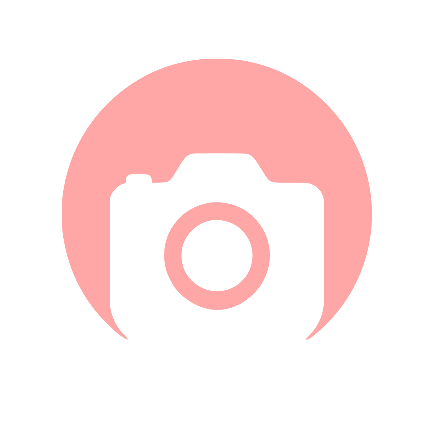 Camera in Circle Logo #ffa6a6