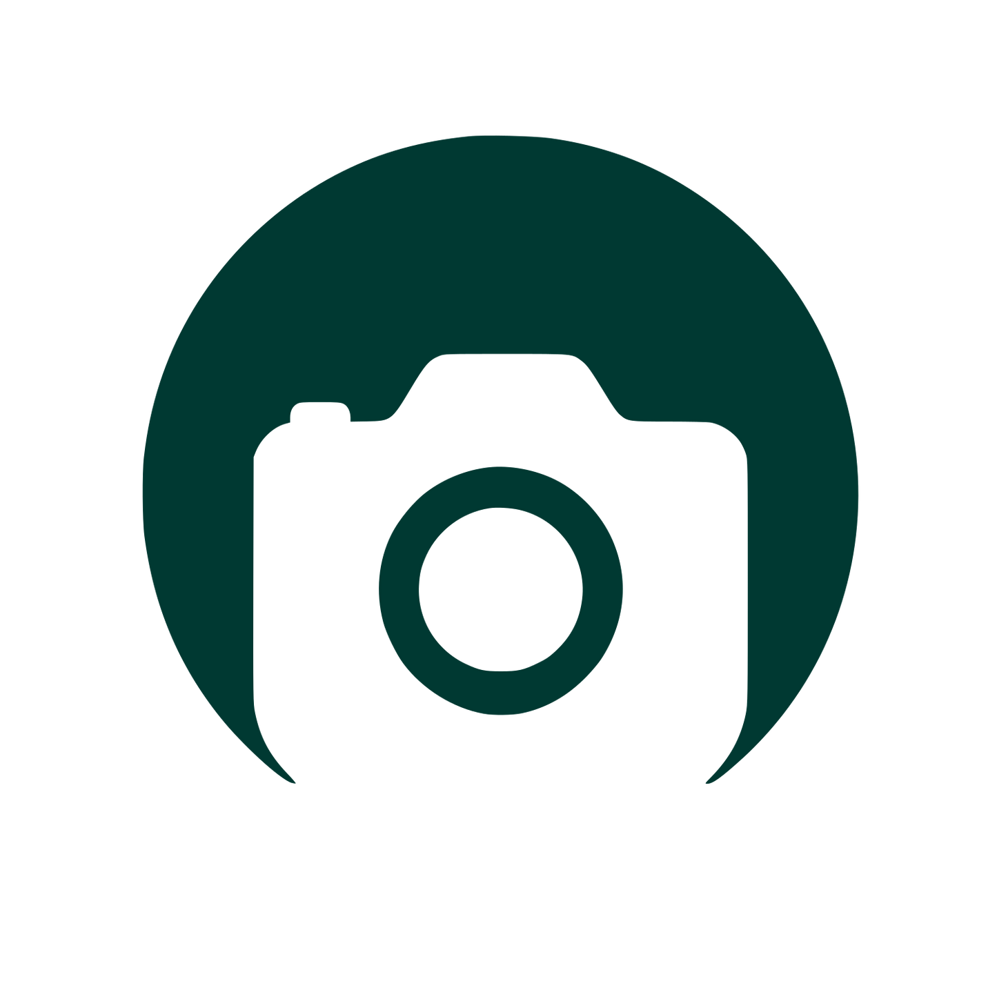 Camera in Circle Logo #003932