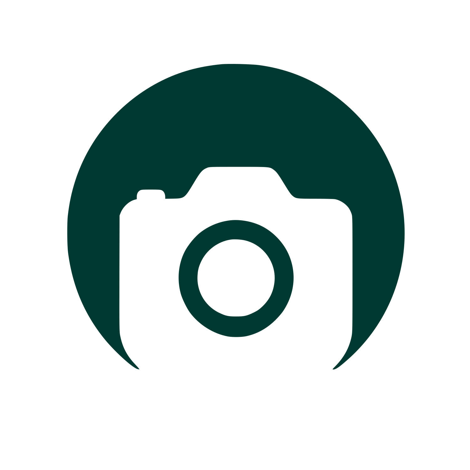 Camera in Circle Logo #003932