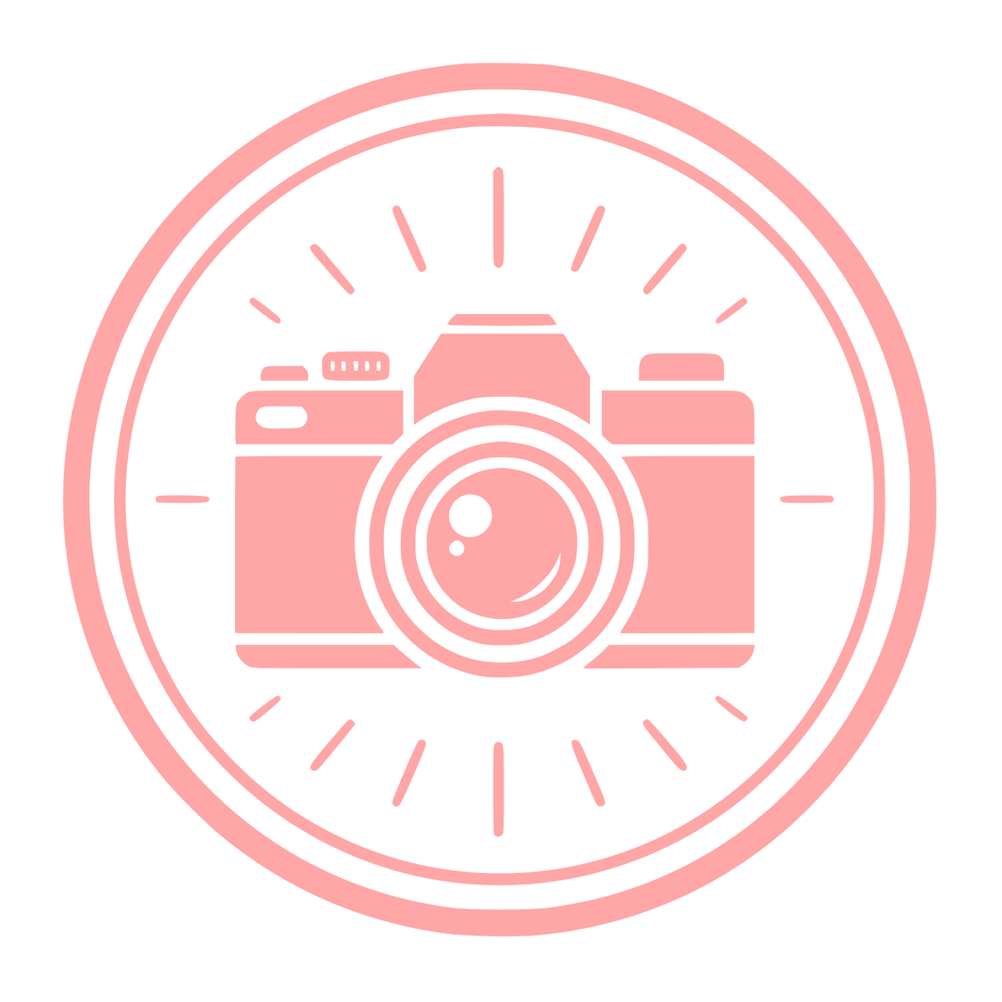Camera Circle Badge Logo #ffa6a6