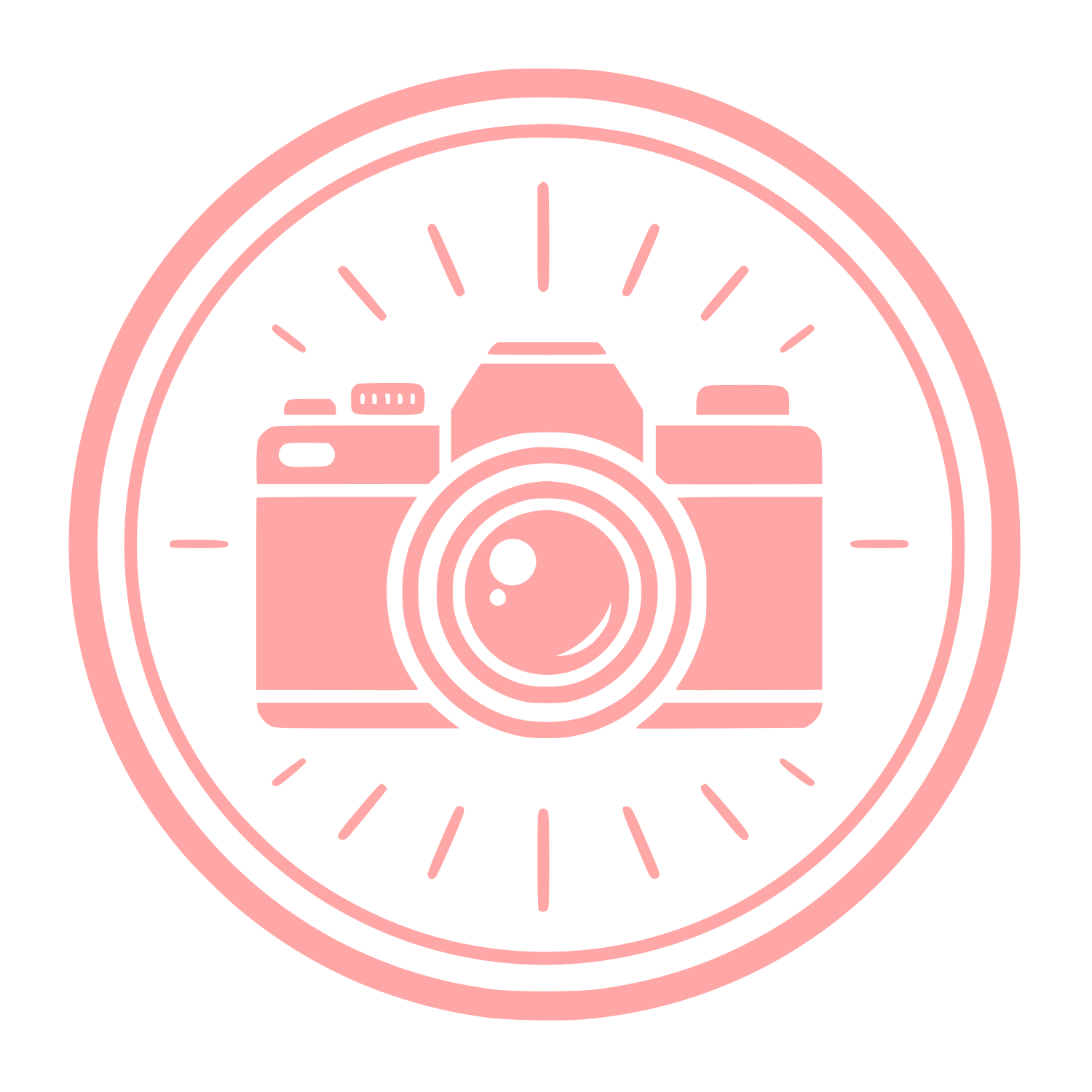 Camera Circle Badge Logo #ffa6a6