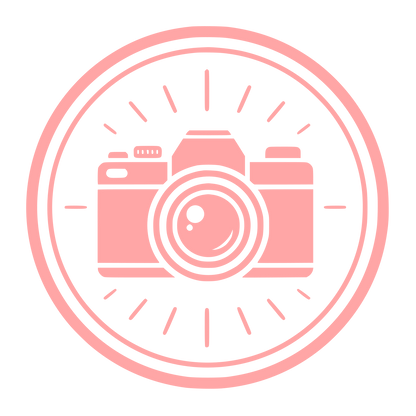 Camera Circle Badge Logo #ffa6a6
