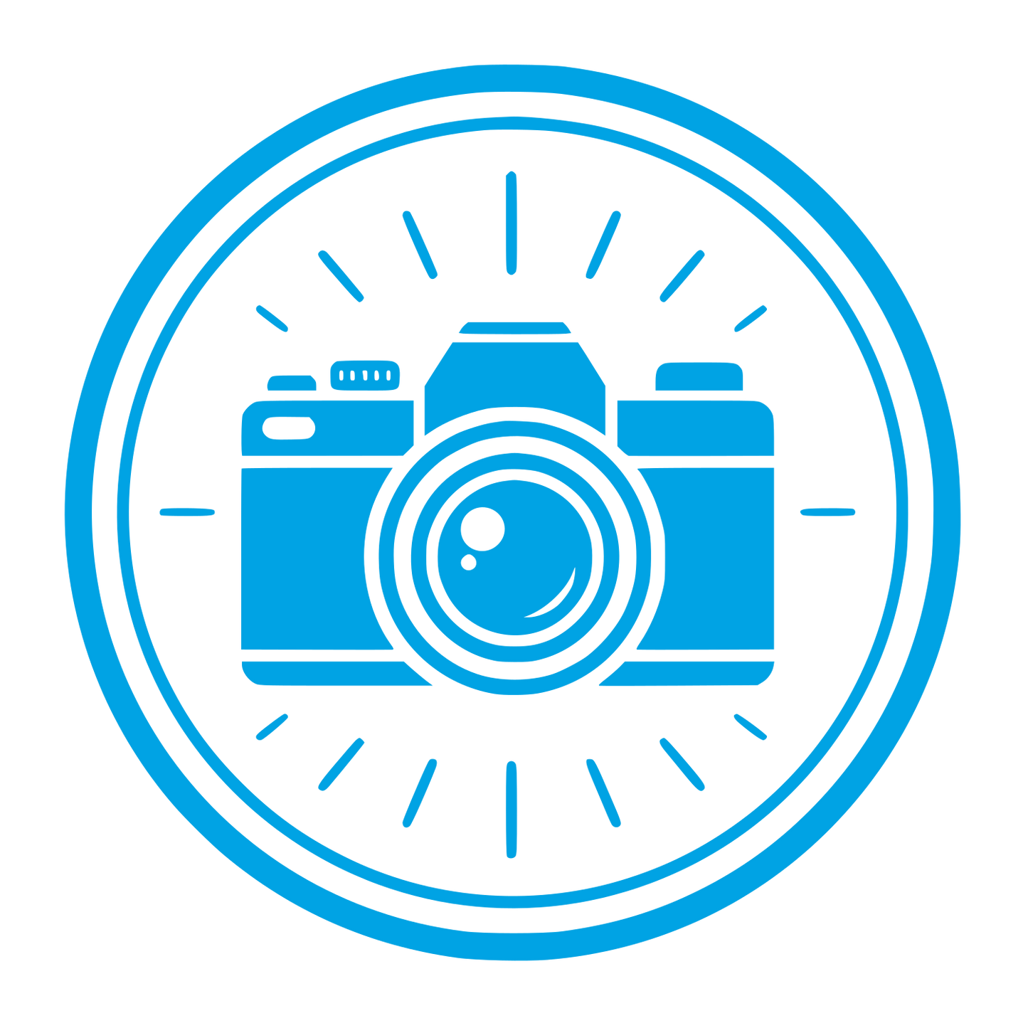 Camera Circle Badge Logo #00a3e4