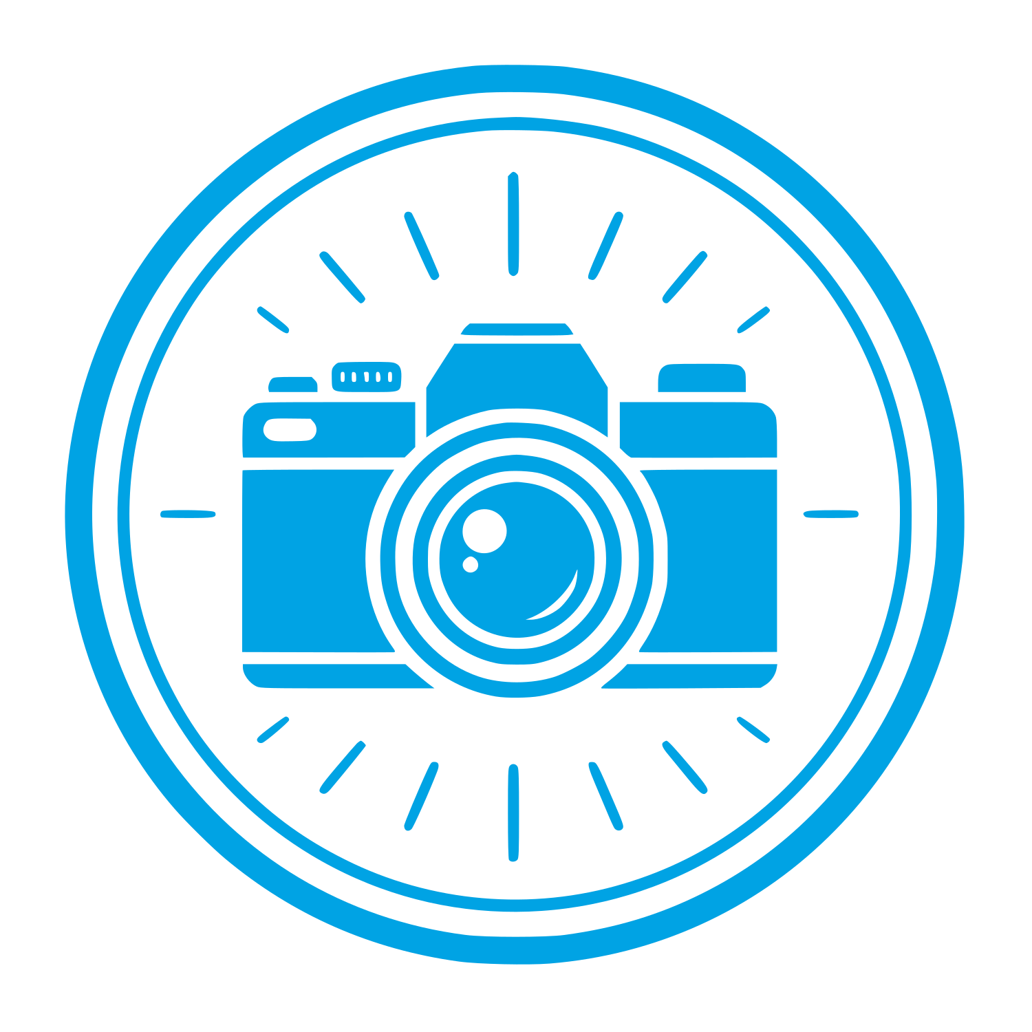Camera Circle Badge Logo #00a3e4