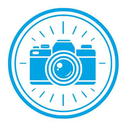 Camera Circle Badge Logo #00a3e4