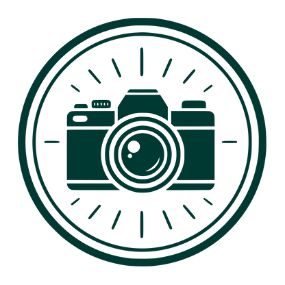 Camera Circle Badge Logo #003932