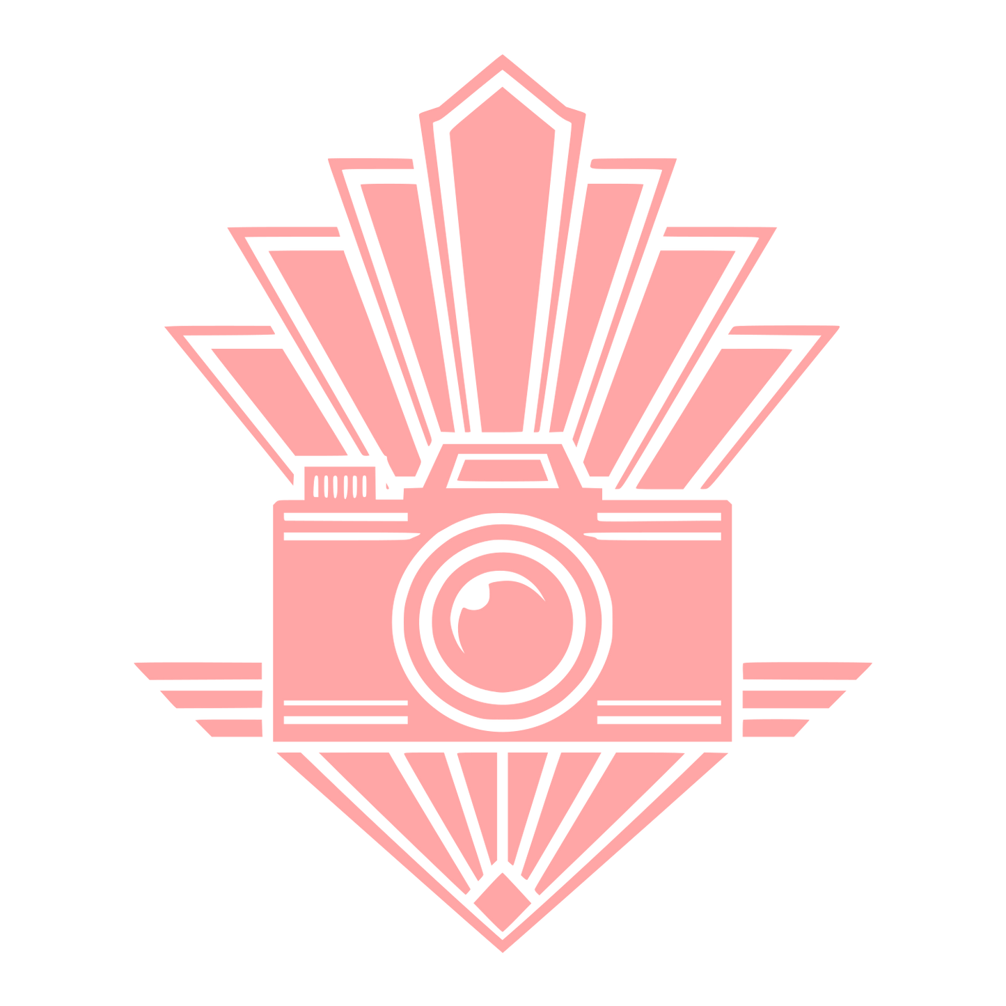 Art Deco Camera Logo #ffa6a6