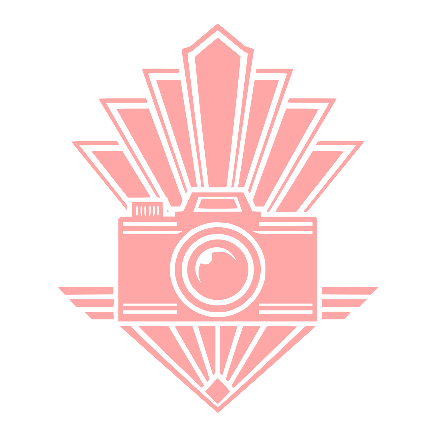 Art Deco Camera Logo #ffa6a6