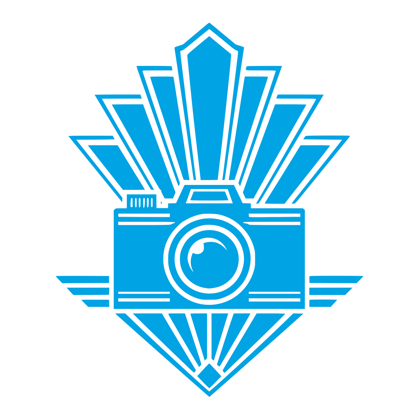 Art Deco Camera Logo #00a3e4