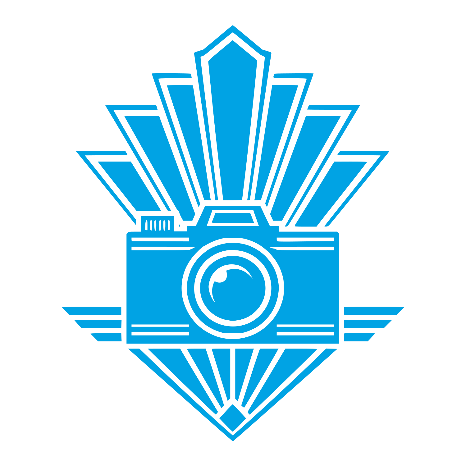 Art Deco Camera Logo #00a3e4