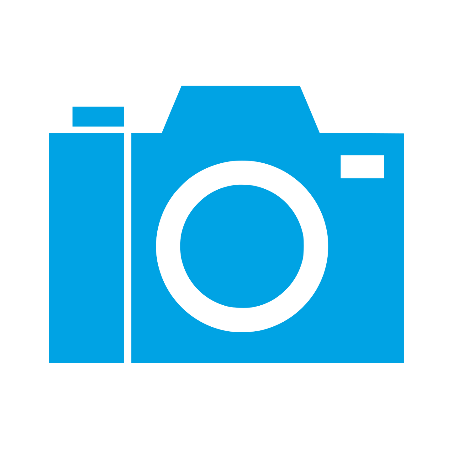 Camera Silhouette Logo #00a3e4