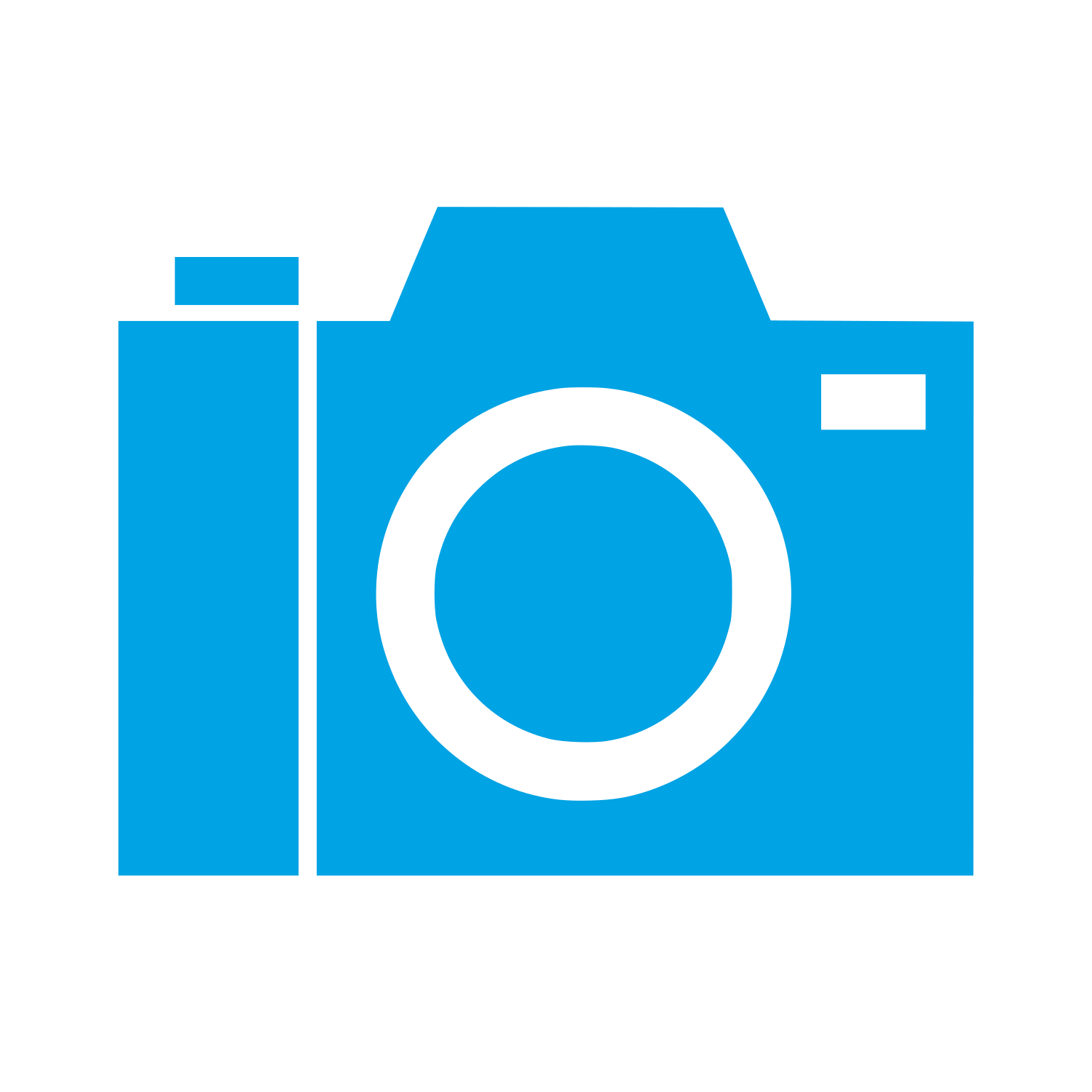 Camera Silhouette Logo #00a3e4
