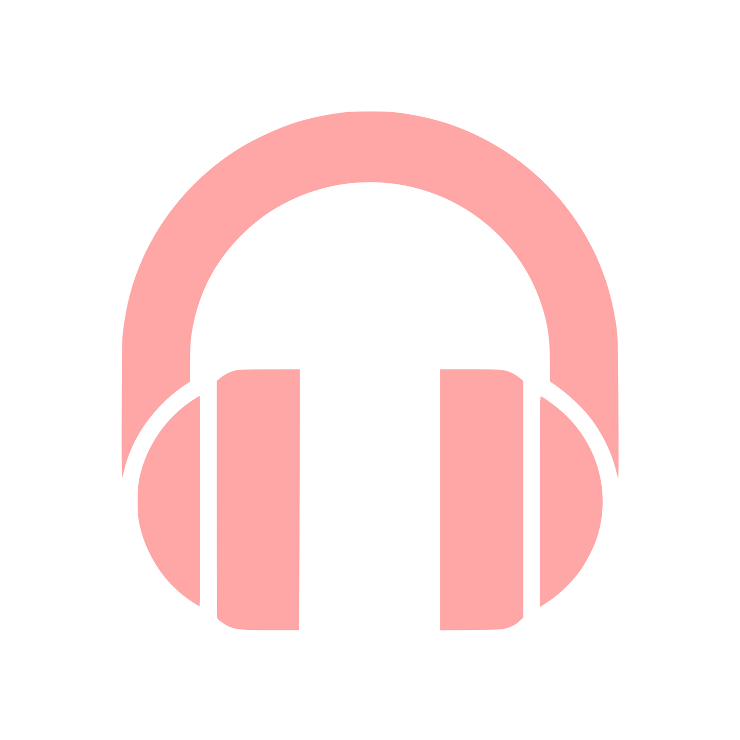 Headphones Silhouette Logo #ffa6a6