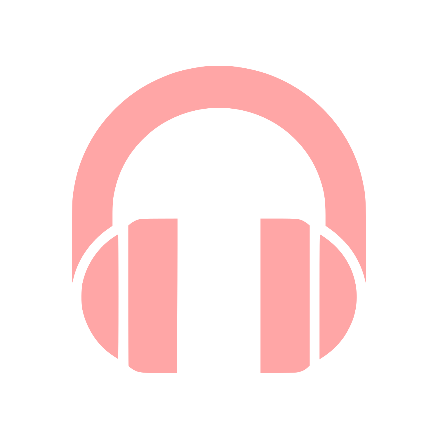 Headphones Silhouette Logo #ffa6a6