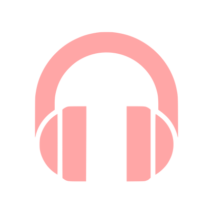 Headphones Silhouette Logo #ffa6a6