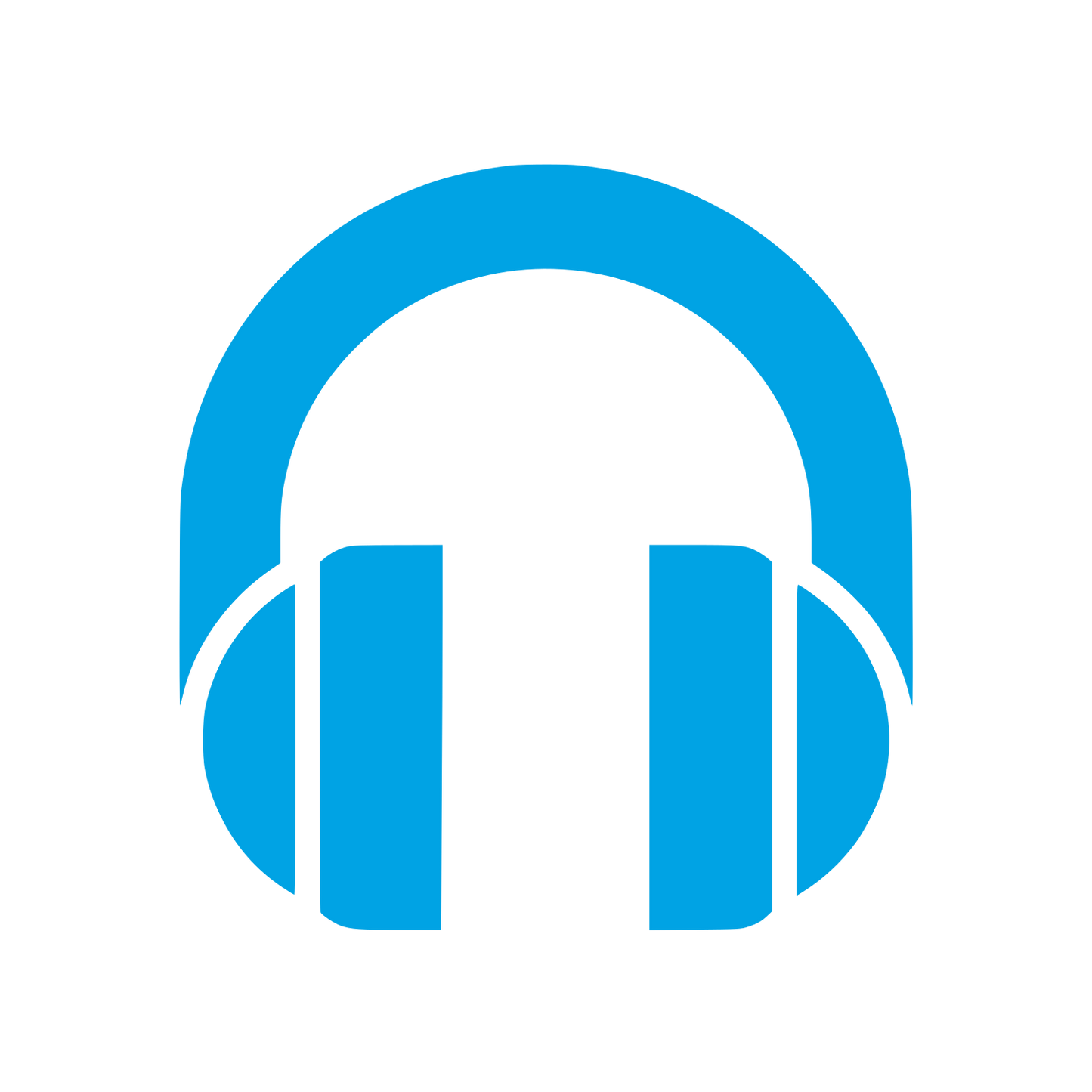 Headphones Silhouette Logo #00a3e4