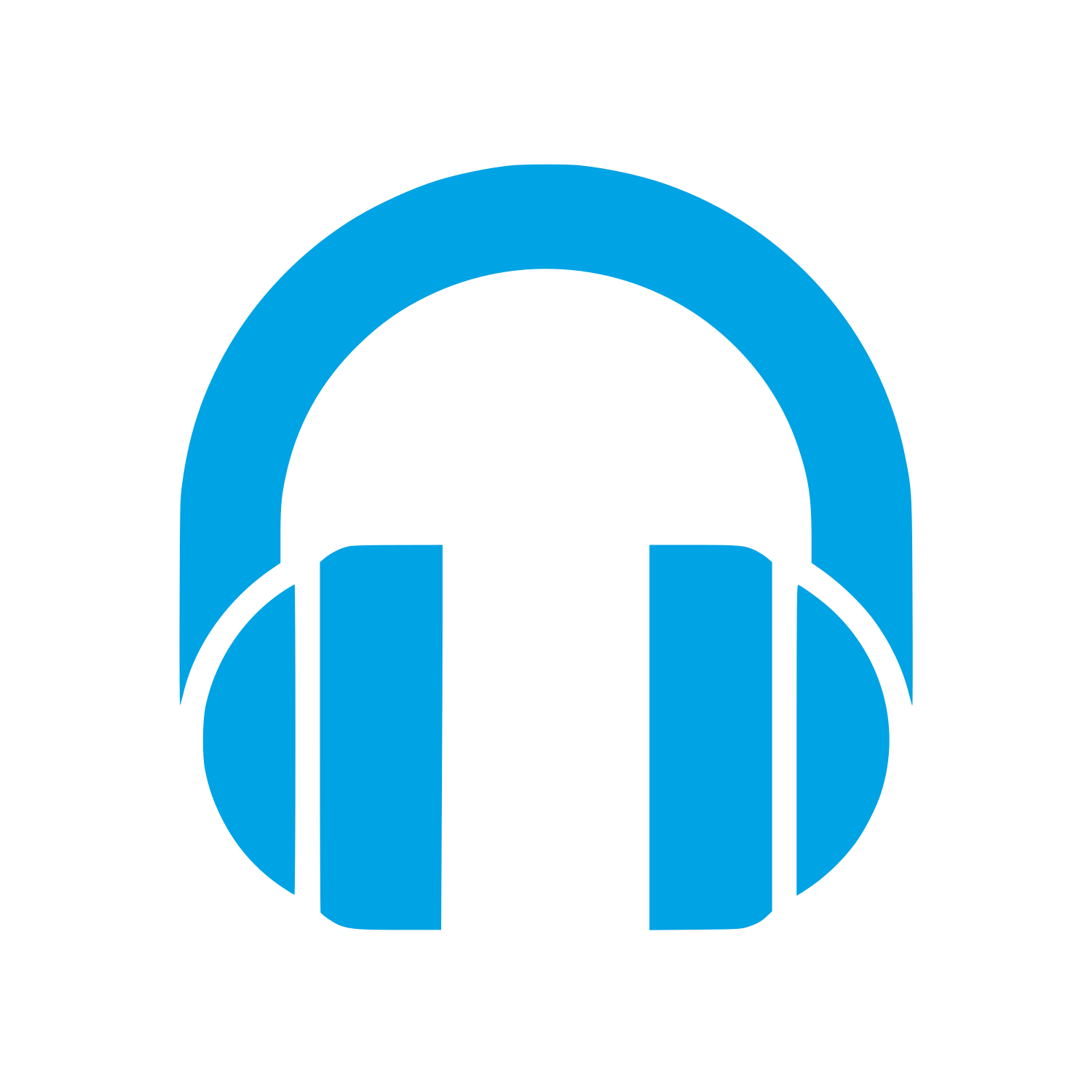 Headphones Silhouette Logo #00a3e4