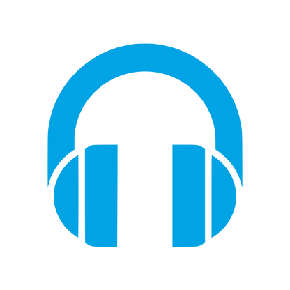 Headphones Silhouette Logo #00a3e4