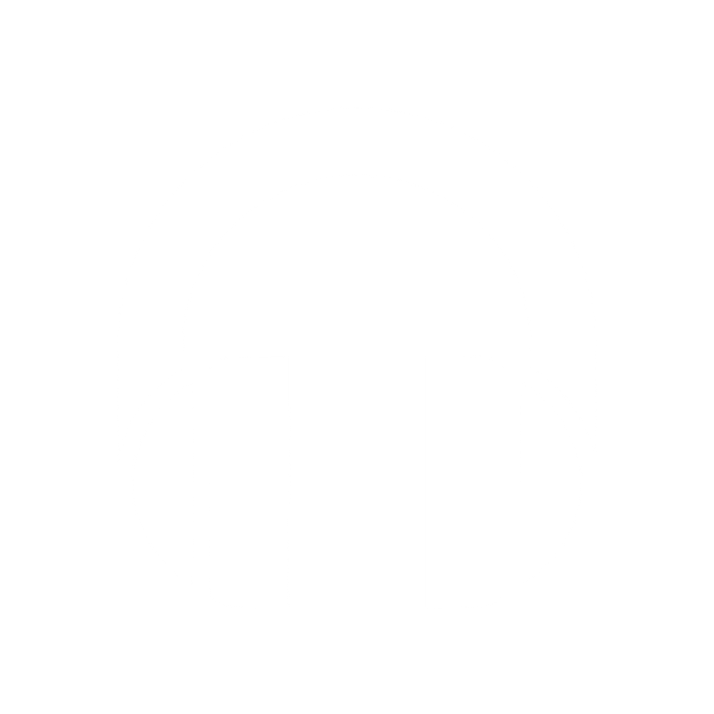 Headphones Silhouette Logo #ffffff