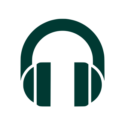 Headphones Silhouette Logo #003932