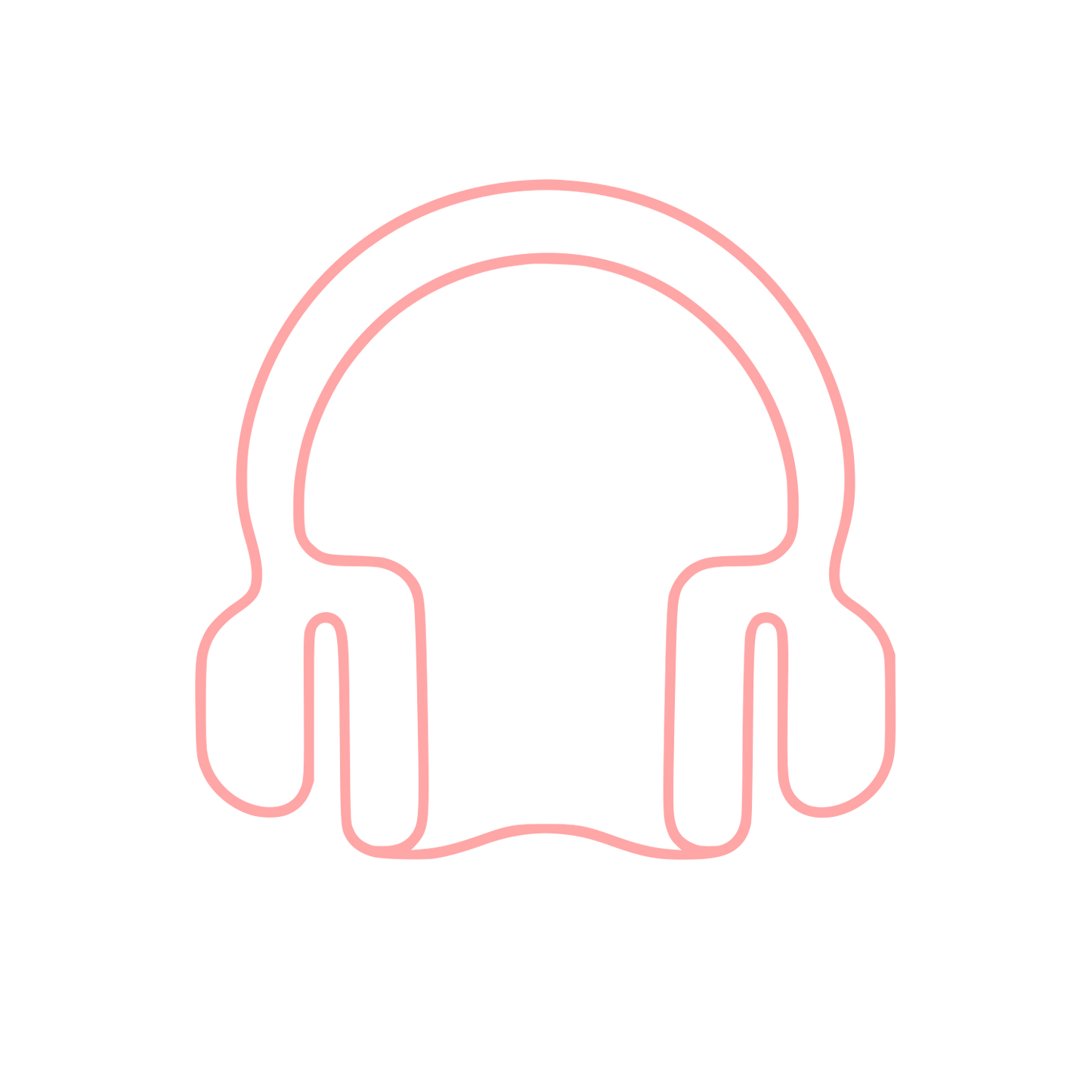 Headphones Outline Logo #ffa6a6