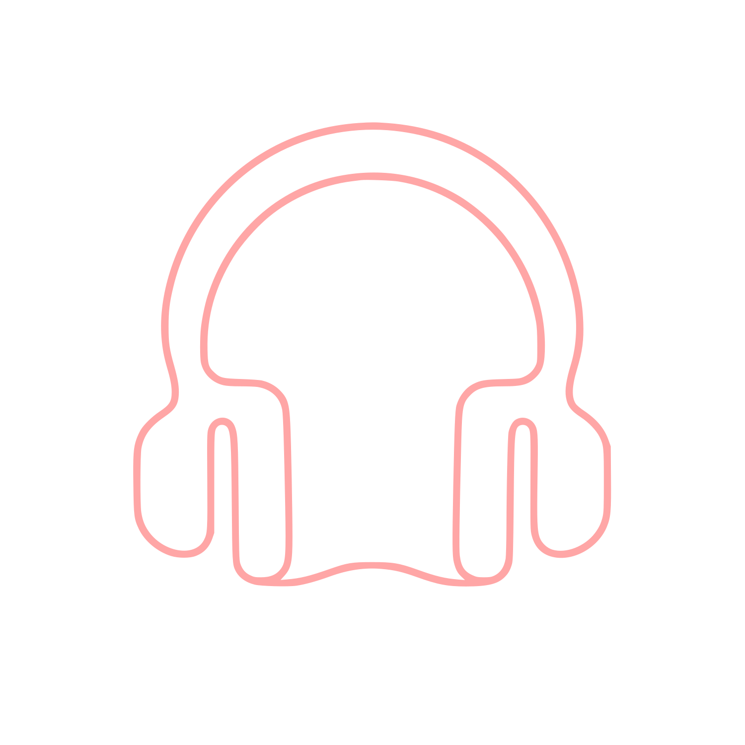 Headphones Outline Logo #ffa6a6