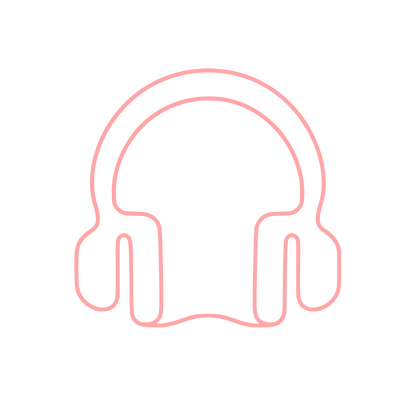 Headphones Outline Logo #ffa6a6