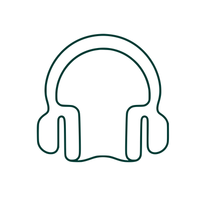 Headphones Outline Logo #003932