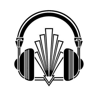 Art Deco Headphones Logo
