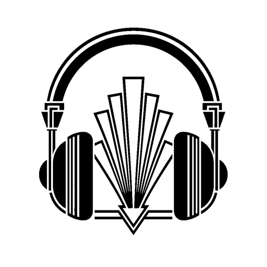 Art Deco Headphones Logo