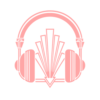 Art Deco Headphones Logo #ffa6a6