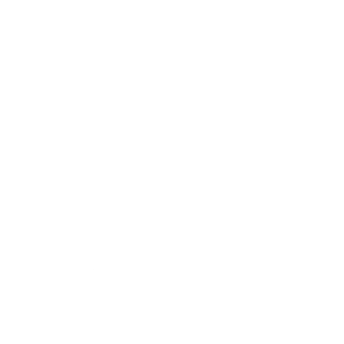 Art Deco Headphones Logo #ffffff