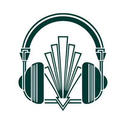 Art Deco Headphones Logo #003932