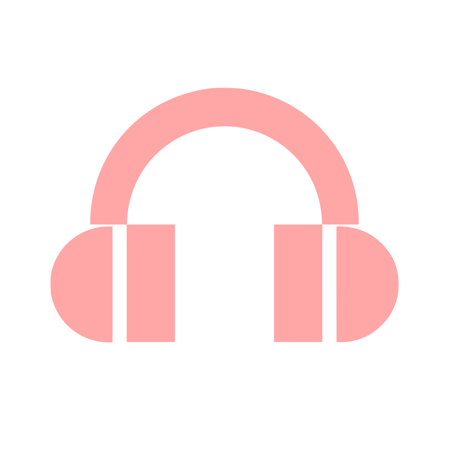 Headphones Music Logo #ffa6a6