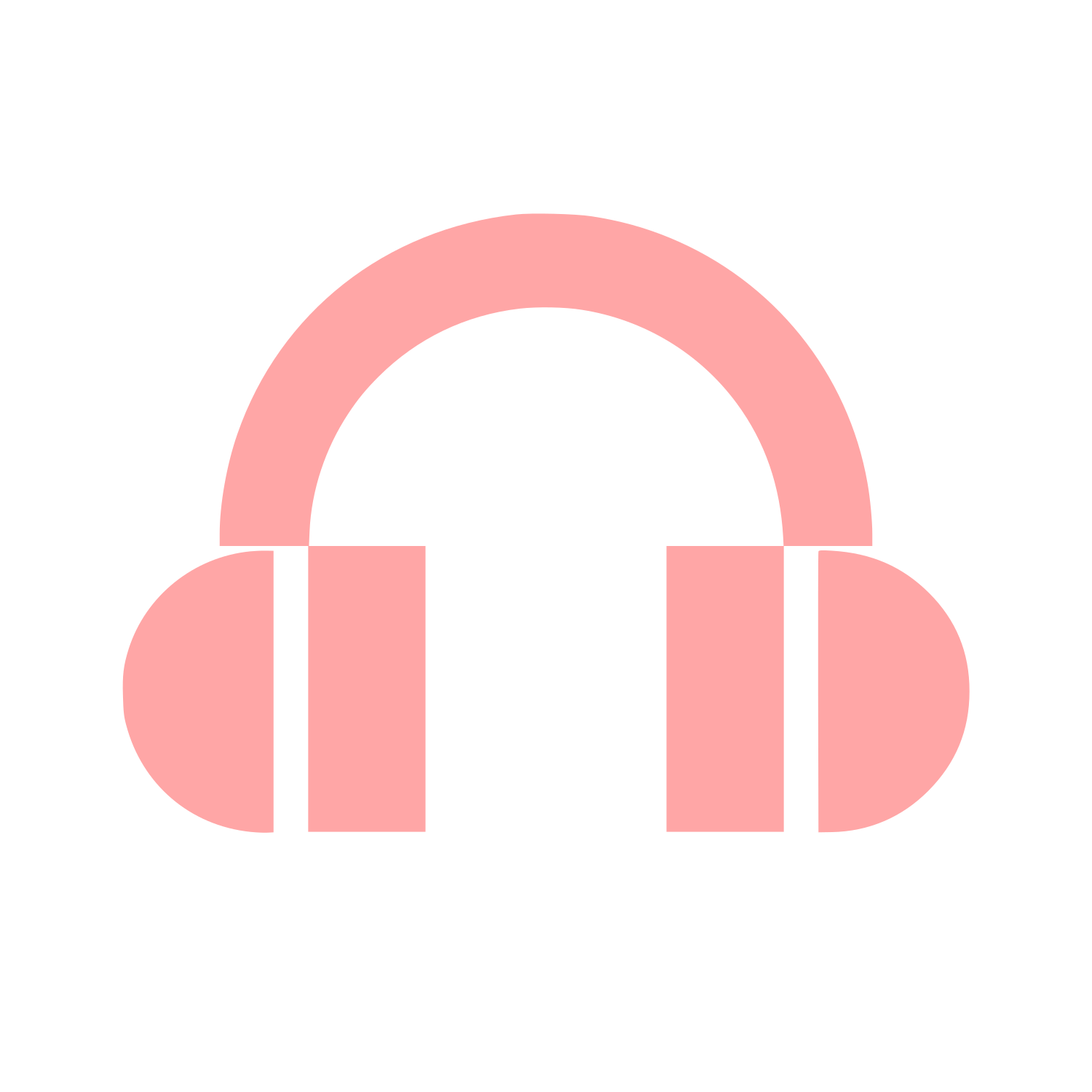 Headphones Music Logo #ffa6a6