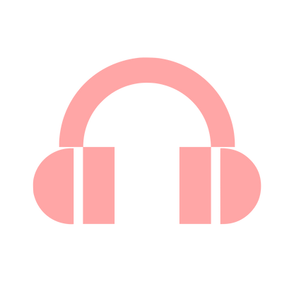 Headphones Music Logo #ffa6a6