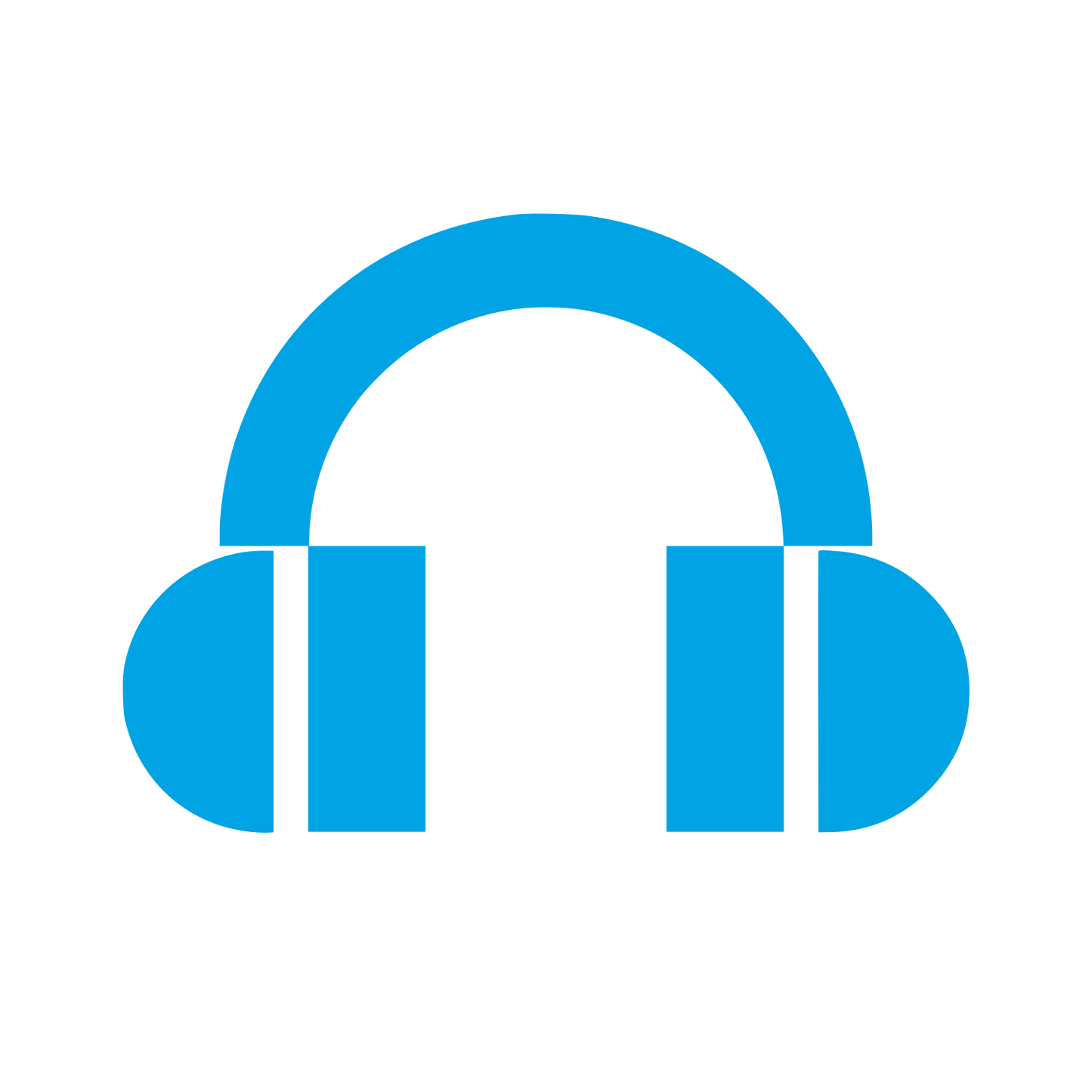 Headphones Music Logo #00a3e4