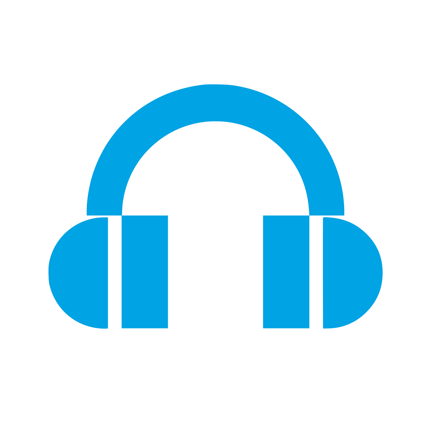 Headphones Music Logo #00a3e4