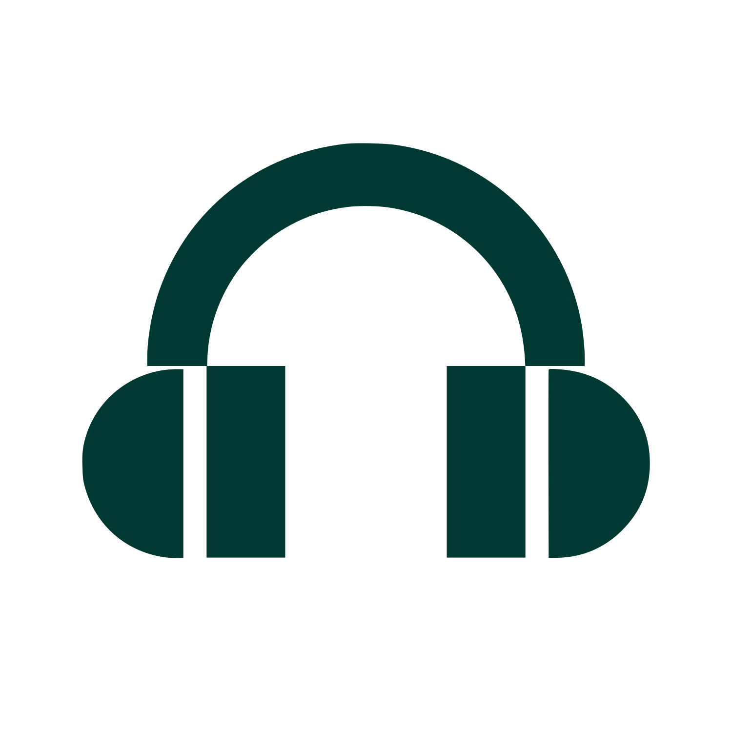 Headphones Music Logo #003932