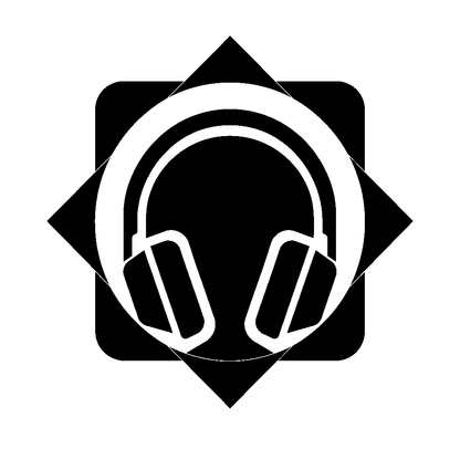 Headphones Star Emblem Logo