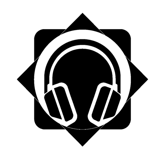 Headphones Star Emblem Logo