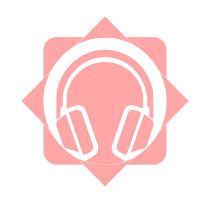 Headphones Star Emblem Logo #ffa6a6